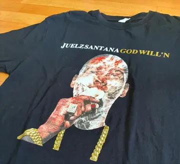 래퍼 Juelz santana 티셔츠 L 사이즈 미국제 블랙 레어