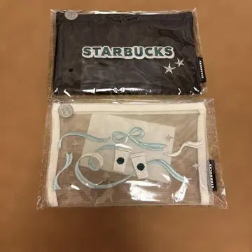 스타벅스 2025 크리스마스 오리지널 메쉬 자수 파우치