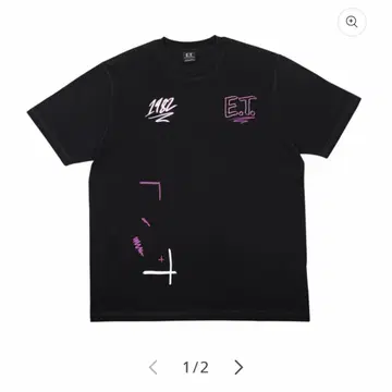 E.T. 그래픽 티셔츠 블랙