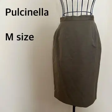 [ Pulcinella ] 타이트 스커트 / 브라운 / 브라운 / 무지