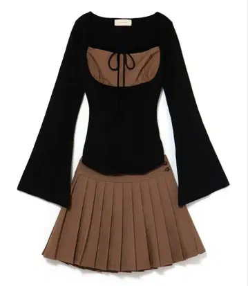 andmary Gisele knit set up brown M