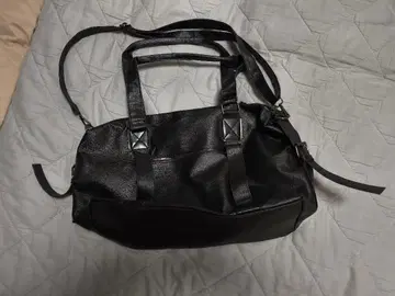 블랙 숄더백 합성 피혁제