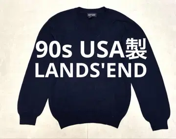 90s 빈티지 LANDS'END 랜드스엔드 V넥 USA제