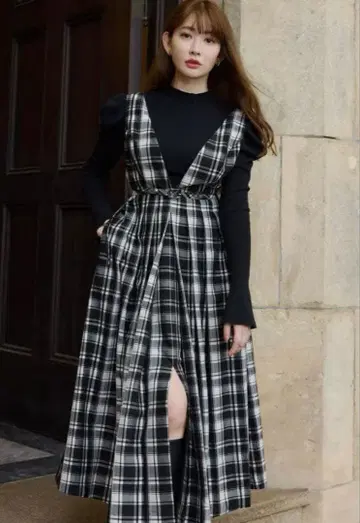 herlipto Classic Plaid Jumper Dress