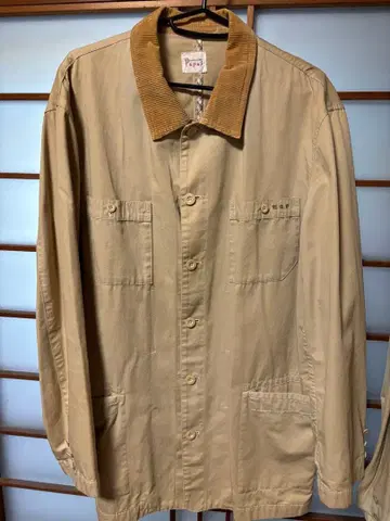 Papas 베이지 코듀로이 옷깃 자켓