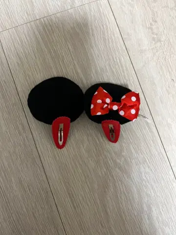 미니 마우스 귀 모양 머리띠, 헤어핀, 헤어 클립, 패치