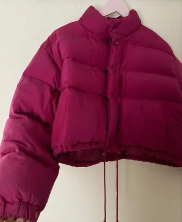 빈티지 크롭 쇼킹 다운 자켓