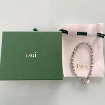tsui 실버 펄 팔찌