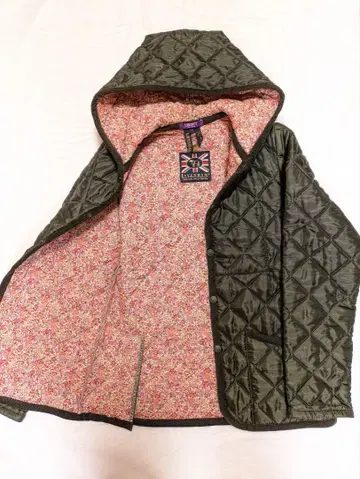 [ 새상품급 ] 라벤햄 리버티 퀼팅 자켓 꽃무늬 후드