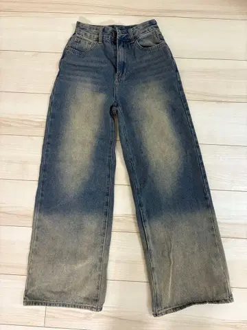 그라데이션 데님 와이드 팬츠