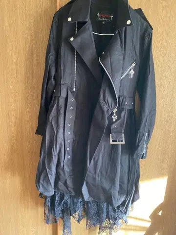 블랙 코트 F 사이즈 셔츠 세트