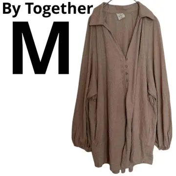 By Together [ M ] 베이지 긴팔 셔츠 원피스