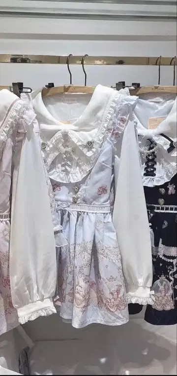 LIZLISA 셋업 Romantic Cosmetics 패턴 블루