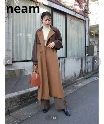 [ 당일 발송 가능 ] neam 캐러멜 라떼 코트 롱 코트