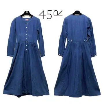 [ 45R ] 데님 롱 셔츠 원피스 [ 새상품급 ] 인디고 45rpm
