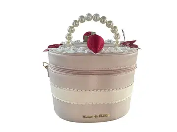 메종 드 플뢰르 케이크형 펄 핸들 백