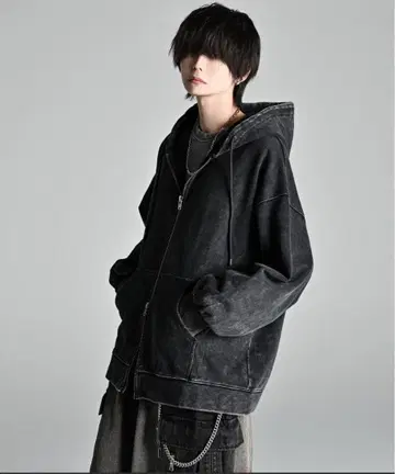 welise x 이누카이 쿄 ] 헤비 웨이트 맨투맨 집업 후드티