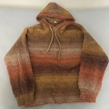 epnok 플리스 후디 오렌지 계열 그라데이션