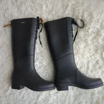 AIGLE 블랙 레인부츠 사이즈 37
