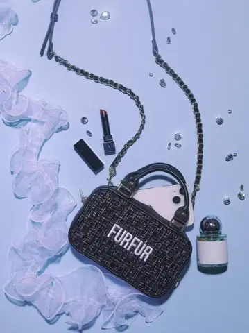 FURFUR 트위드 폰 홀더 블랙