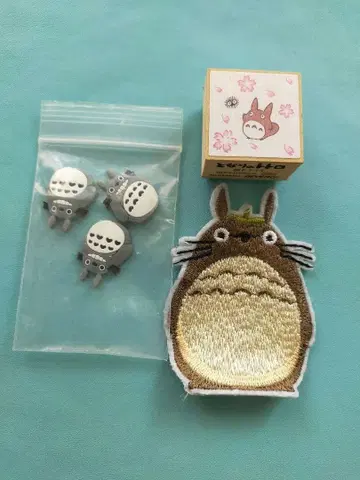 토토로 자수 패치 스탬프 러버 세트