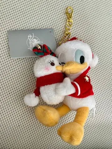 당일 발송! 디즈니 스토어 도날드 봉제 인형 키링 크리스마스