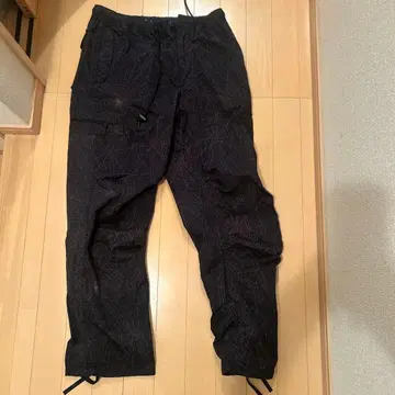 거미줄 무늬 카고 팬츠 블랙 XLARGE