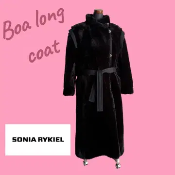 SONIA RYKIEL 보아 롱 코트 80s 프랑스제