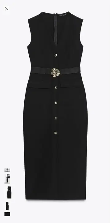 ZARA 자라 벨트 포함 미디 기장 원피스 타이트 원피스