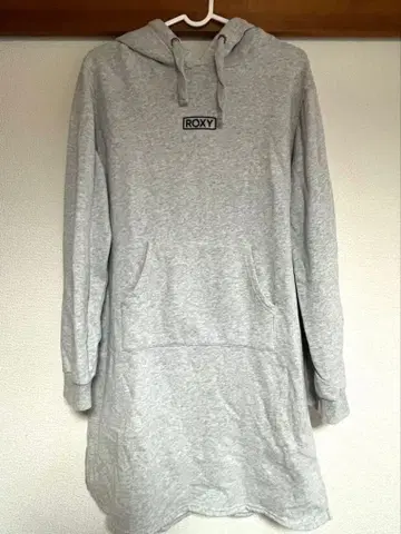 ROXY 후드티 원피스 그레이 L 사이즈 속기모