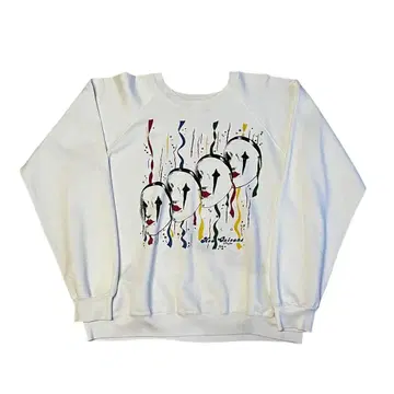 80~90년대 프린트 스웨트 구제 의류 VINTAGE 래글런