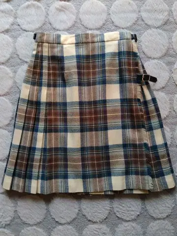 타탄샵 요크 구매 grennevis 타탄 체크 퀼트 스커트