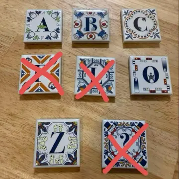 [ 지브리 입체 조형물전 알파벳 타일 5개 세트 ]