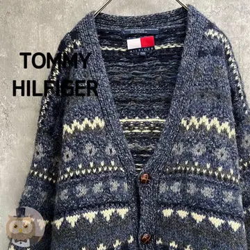 [ 플래그 택 ] 타미힐피거 로우 게이지 니트 가디건 구제 의류