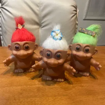 아메토이 아메토이 잡화 트롤 인형 3체 세트 레드 화이트 그린