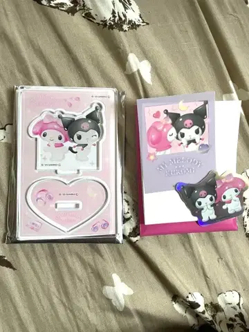 마이멜로디 & 쿠로미 파스텔 드림랜드 아크릴 스탠드 스티커 도쿄역