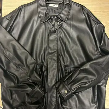 블랙 가죽 아우터