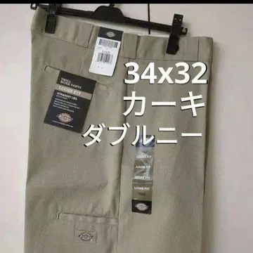 새상품 34x32 KH 더블니 워크 팬츠 디키즈 카키