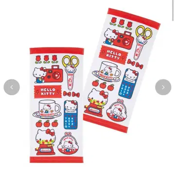 [ 새상품 ] 아베일 산리오 헬로키티 레트로 페이스 타월 2장 세트