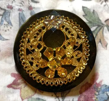 꽃 브로치 프랑스제 버튼 빈티지 앤티크 장식 크리스탈