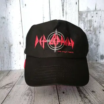 빈티지 데프 레퍼드 블랙 자수 로고 캡