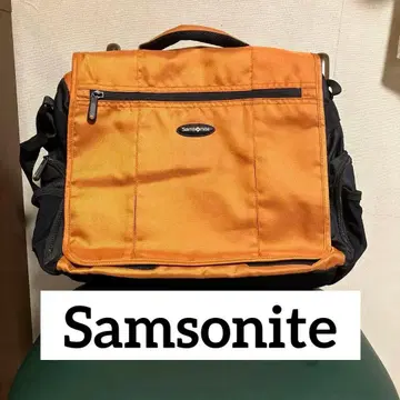 Samsonite 숄더백 오렌지 블랙