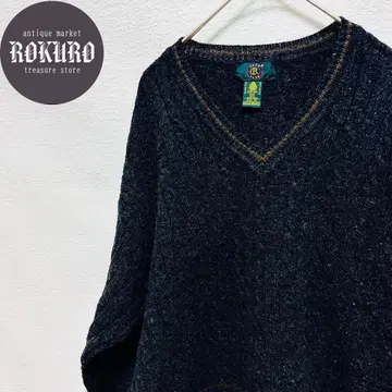 빈티지 CLUB ROOM 다크 그레이 V넥 스웨터 M 사이즈