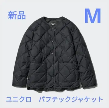 택 포함 새상품 유니클로 퍼프 테크 자켓 M 블랙