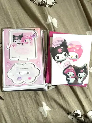 마이멜로디 & 쿠로미 파스텔 드림랜드 아크릴 스탠드 스티커 도쿄역