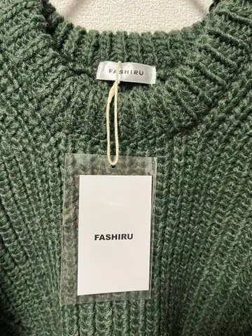 [ FASHIRU ] 니트 그린 리브 Fsize