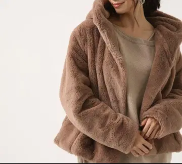 AZUL by moussy 보아 후디 숄카라 코트 코트