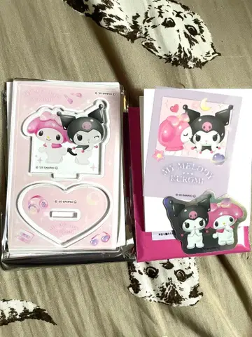 마이멜로디&쿠로미 파스텔 드림랜드 아크릴 스탠드 스티커 도쿄역