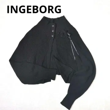 INGEBORG 잉게보그 니트 가디건 울 플라워 모티브