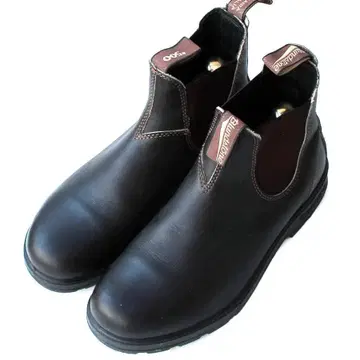 Blundstone 다크 브라운 사이드 고어 부츠 블런드스톤